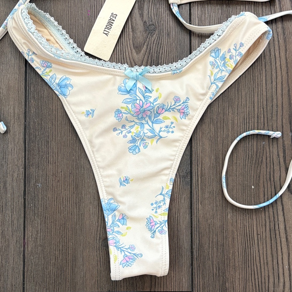 Seamolly Blue Floral Bikini Set - Picture 3 of 8
